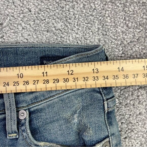 Citizens of Humanity Rocket Jean Women’s 27 Blue Crop Skinny High Rise Distress - Picture 8 of 12